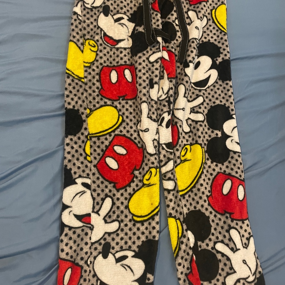 Disney Mickey Mouse Kids Pajama Bottoms - Gray, Red, Yellow